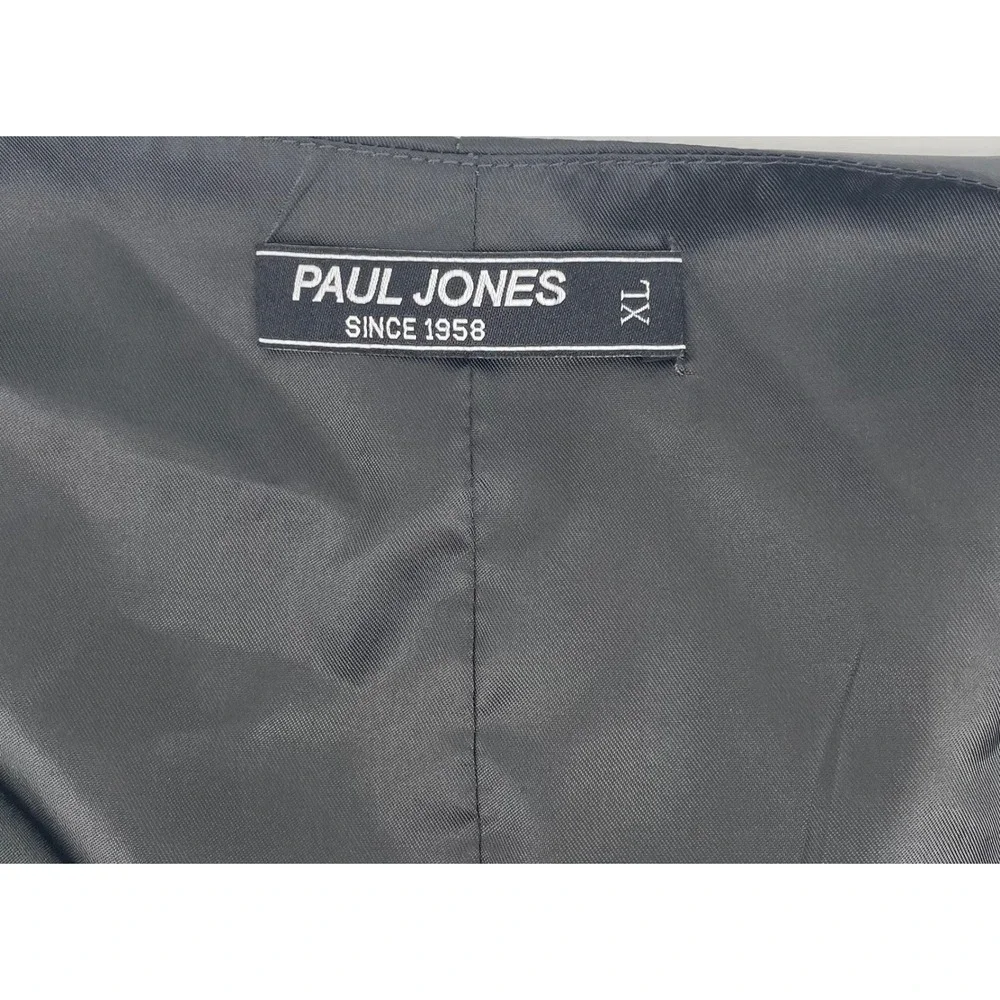 Paul Jones Vest XL Grey Herringbone Wool Blend Tweed Steampunk Peaky Blinders
